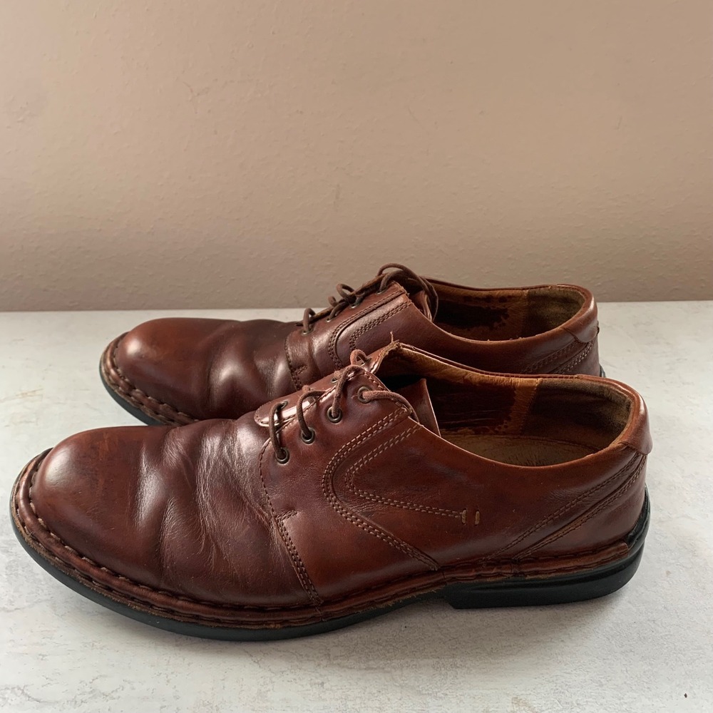Josef Seibel Mens Leather Oxford Brown Lace Up Comfort Shoes EU 43 US~10